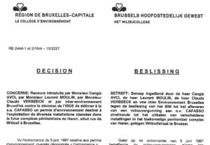 Lire la suite à propos de l’article Mégaprison de Bruxelles Haren : le Collège de l’environnement carbonise le permis d’environnement de Cafasso – Communiqué de presse 15/12/2015